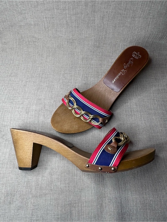Juicy Couture Shoes - Vintage Juicy Couture Wooden Mule Heels Y2K Sz 8